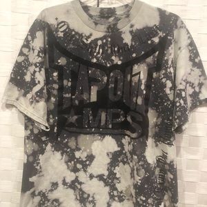 Mens bleached tap out shirt
